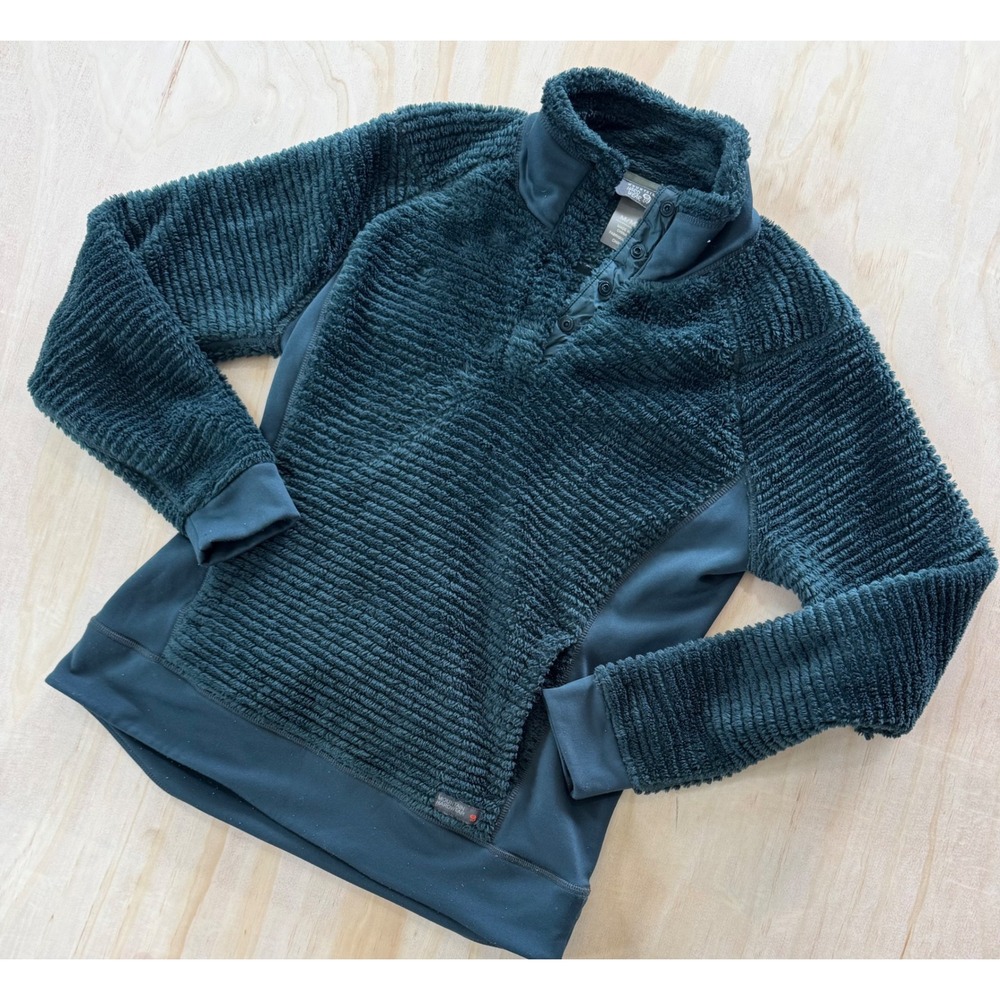 Mountain Hardwear Polartec‎ High Loft Fleece Pullover Teal Green Womens Medium